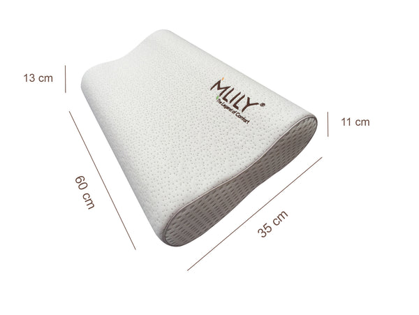 Gebraucht (B-Ware) Mlily by Ebitop orthopädisches Nackenstützkissen aus viscoelastischem Airschaum (Memory Foam) mit einstellbarer Höhe, 60x35x13/11 cm