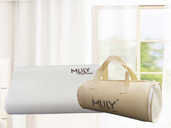 Gebraucht (B-Ware) Mlily by Ebitop orthopädisches Nackenstützkissen aus viscoelastischem Airschaum (Memory Foam) mit einstellbarer Höhe, 60x35x13/11 cm